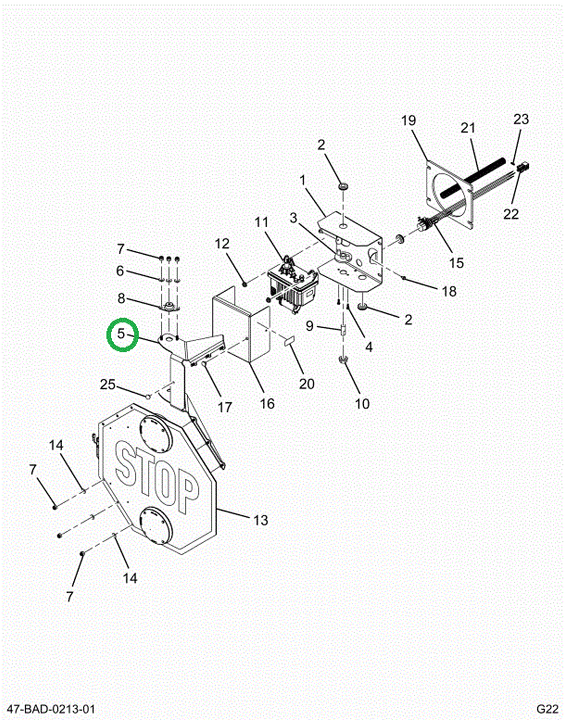 2522053C1 Arm, Hinge, Windgaurd, Motor