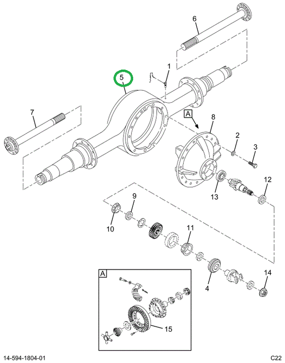 2522067C91 Axle Housing R404