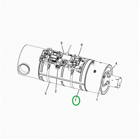 2522142C91 Scr, Aftertreatment Horizontal