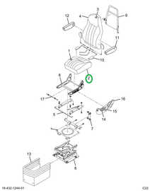 2522231C1 Upholstery, Seat Bottom, Dark