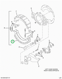 2522361C91 BRAKE SHOE WITH LINING