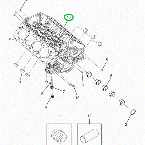 2522415C91 ENGINE, 8.8L W PROPANE, W BLK