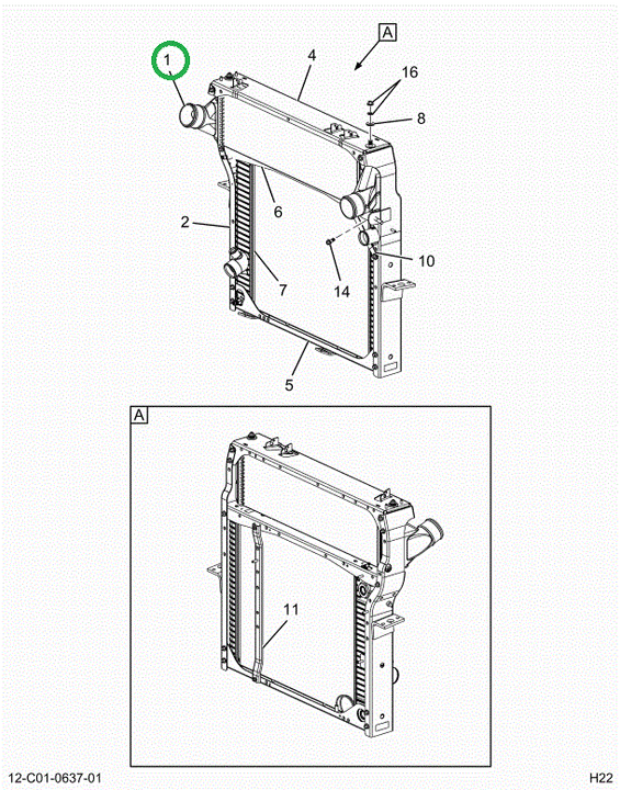 2522434C91 Radiator, Charge Air Cooler(ca