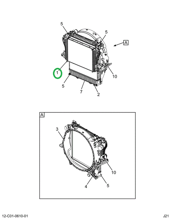 2522444C91 MODULE,CHARGE AIR COOLER WITHO