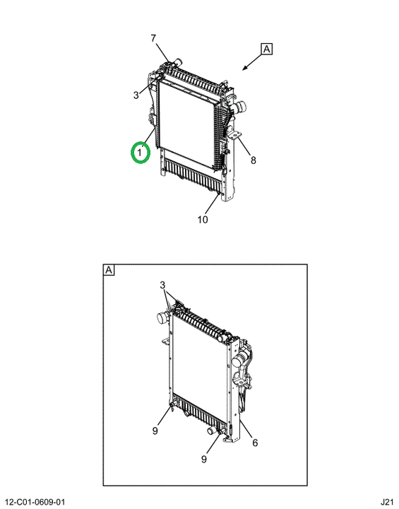 2522452C91 MODULE,CHARGE AIR COOLER WITH