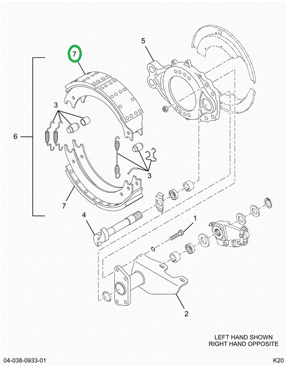 2522518C91 BRAKE SHOE KIT