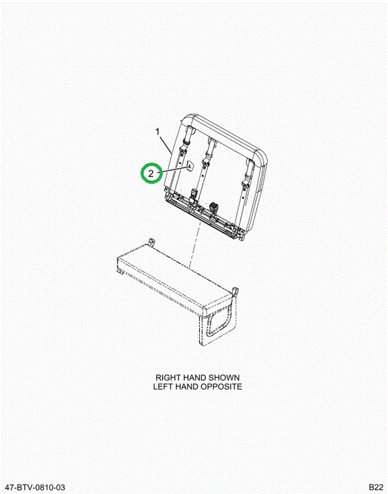 2522910C1 FOAM, SEATBACK