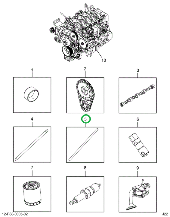 2522921C91 Push Rod Exhaust