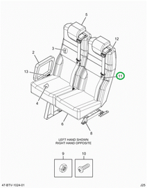 2522993C1 SEAT BEZEL BOTTOM FREEDMAN