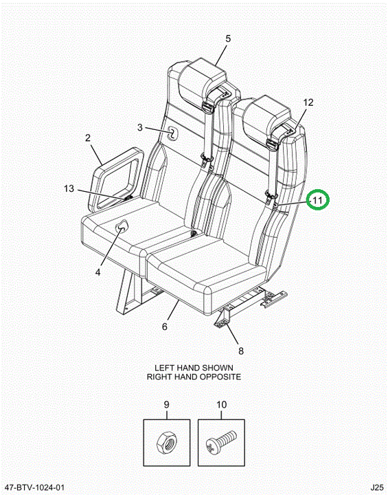 2522993C1 SEAT BEZEL BOTTOM FREEDMAN