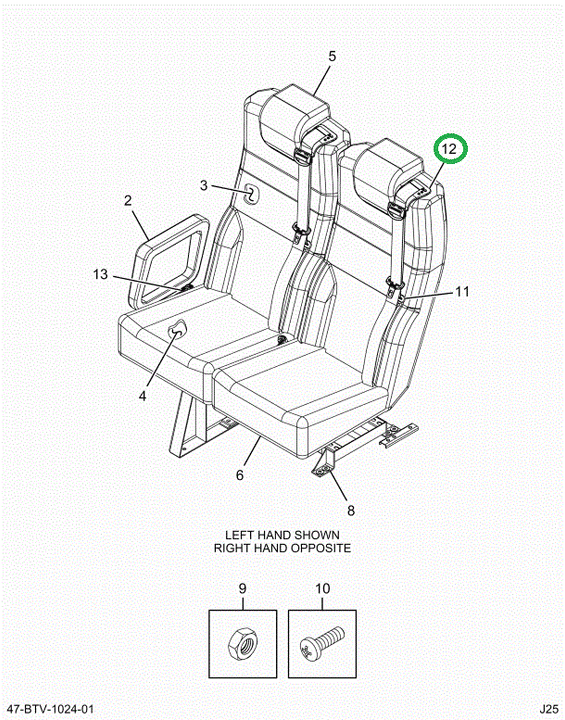 2522994C1 SEAT BEZEL BOTTOM BACK PLATE F