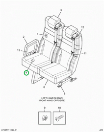 2522998C1 SEAT FOAM MOLDED CUSHION WITH