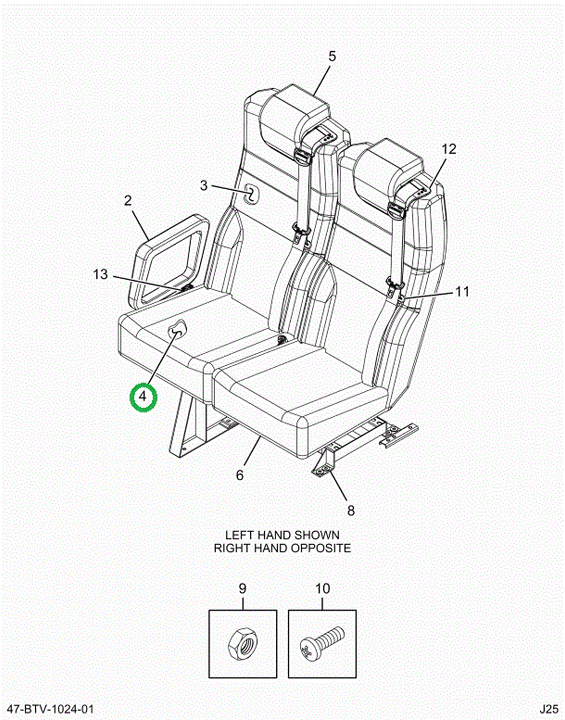2522998C1 SEAT FOAM MOLDED CUSHION WITH
