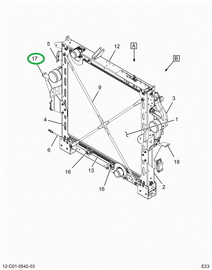 2523105C91 RADIATOR,BRACKET, LEFT HAND