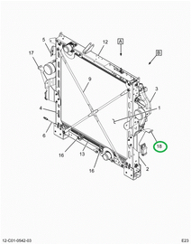 2523106C91 RADIATOR,BRACKET, RIGHT HAND