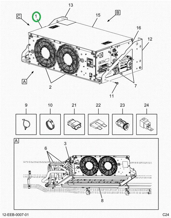 2523345C91 Hv Box Side Panel Assembly