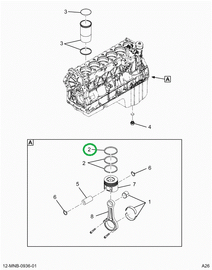 2523373C91 PISTON,KIT, PISTON RING 2021 A
