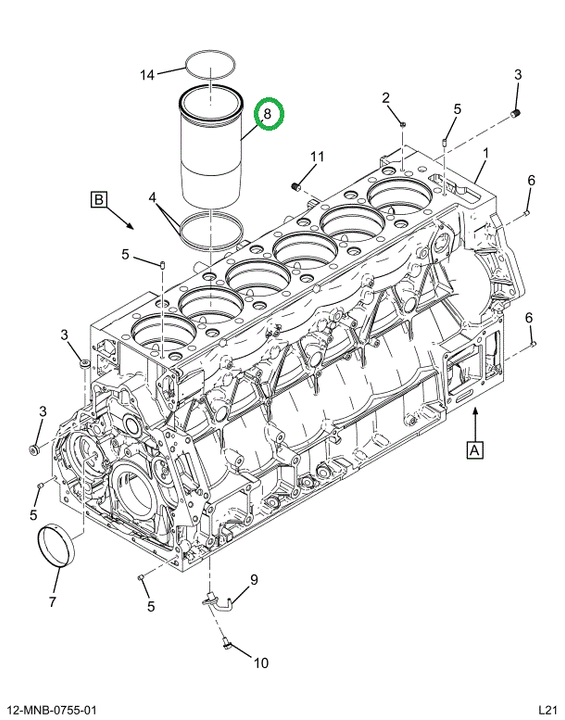 2523379C91 SLEEVE,KIT, CYLINDER SLEEVE A2