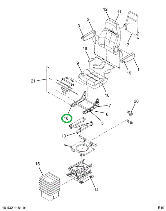2523438C1 Frame, Seat Bottom