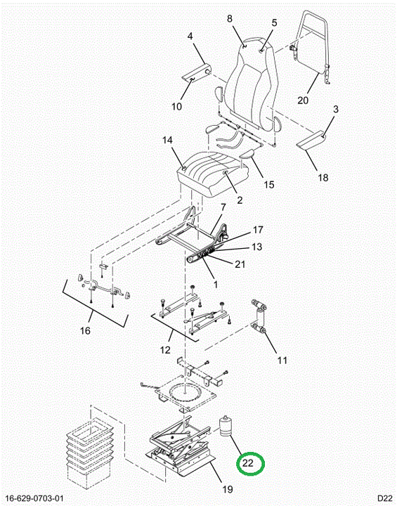 2523478C1 SPRING,AIR SPRING, SEAT SUSPEN