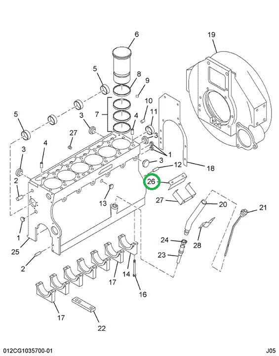 25234R1 BOLT  5/16 X 2-1/4 PHC TYPE 8