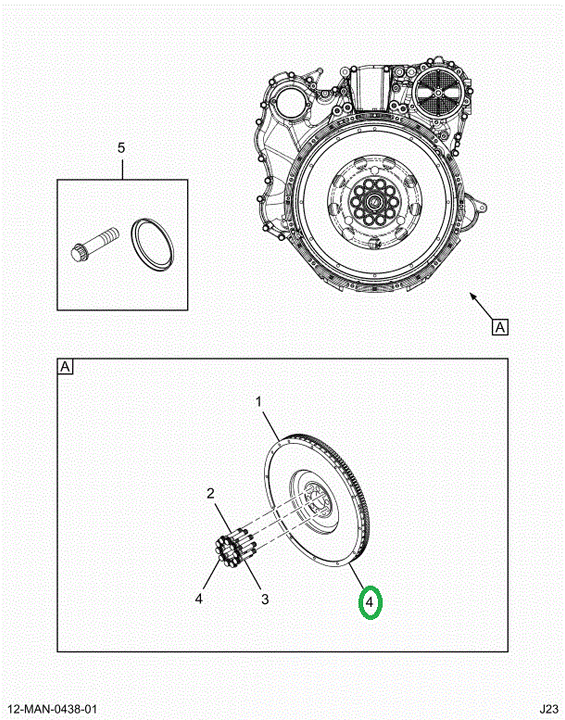 2523698C91 Kit, Flywheel Bolt Gw