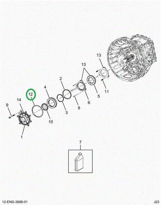 2523705C91 Kit, Input Shaft Seal