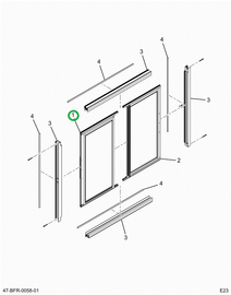 2523886C91 GLASS,BLACK FRONT GLASS ASSEMB