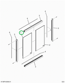 2523888C91 GLASS,BLACK FRONT GLASS ASSEMB