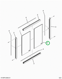 2523890C91 GLASS,ALUMINUM REAR GLASS ASSE