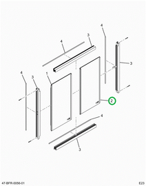 2523891C91 GLASS,ALUMINUM REAR GLASS ASSE