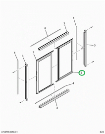 2523892C91 GLASS,BLACK REAR GLASS ASSEMBL