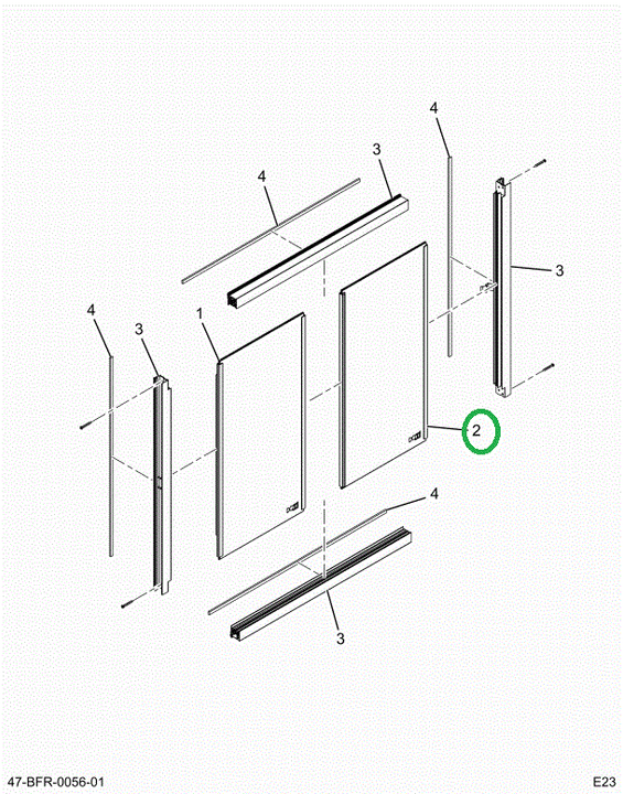 2523893C91 GLASS,BLACK REAR GLASS ASSEMBL