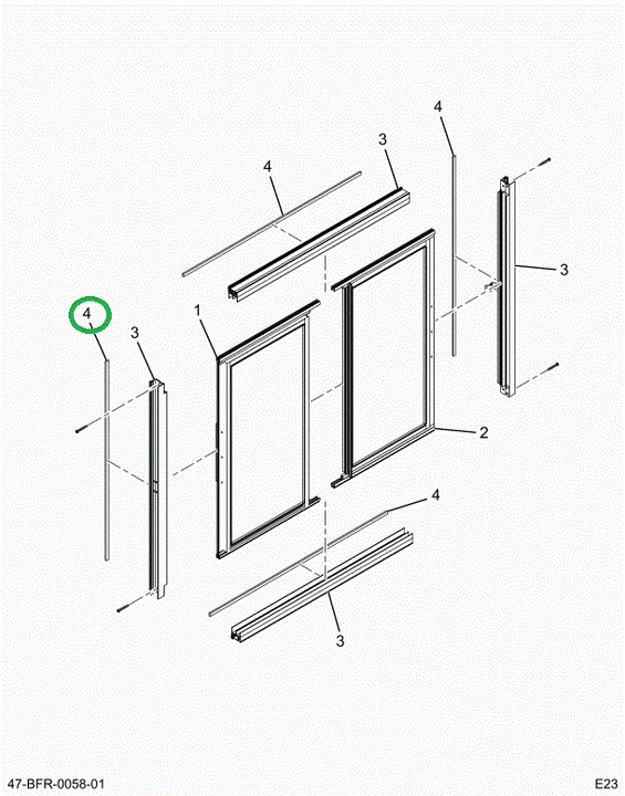 2523897C91 SEAL KIT, DRIVER, STORM WINDOW