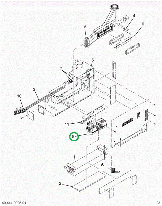 2524285C1 Blower Assembly, Driver Heater