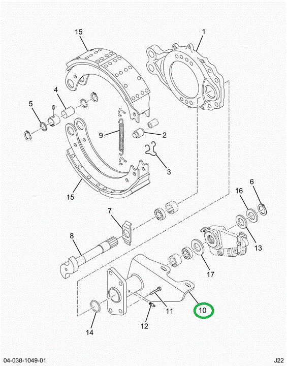 2524357C91 Bracket, Brake Chamber With Se