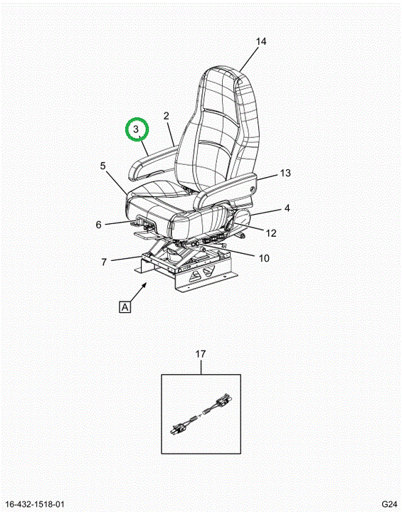 2524388C1 ARMREST COVER