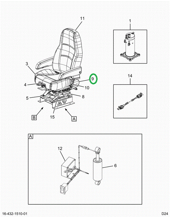2524397C91 LEFT HAND CONTROL ASSEMBLY