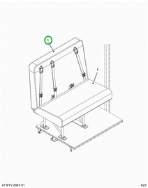 2524427C1 Upholstery, Qs11-45, Cushion,