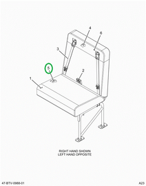 2524439C1 Cushion, Molded Foam, Seat Bot