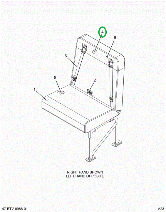 2524440C1 Cushion, Molded Foam, Seat Bac