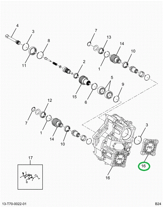 2524522C91 T14 Dual Power Take Off 1.61 -