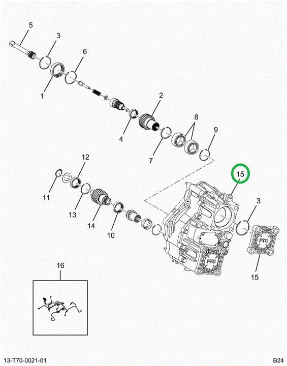 2524525C91 T14 Single Power Take Off 1.39