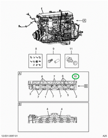 2524548C91 Exhaust Manifold Replacement K