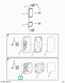 2525854C1 Shell, Mirror Back Assembly, 8