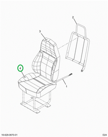 2526243C91 Seat Cushion Cover, Dark Nutrl