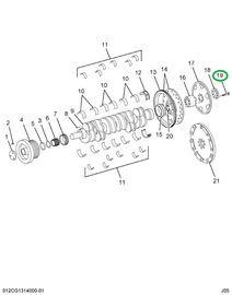 25277R1 BOLT  1/2-NF X 1-3/4 PHC TYPE