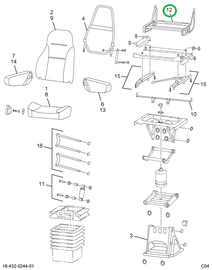 2586187C1 FRAME  SEAT LWR CUSH