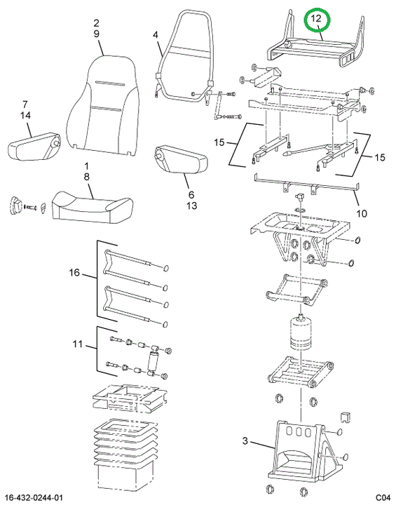 2586187C1 FRAME  SEAT LWR CUSH