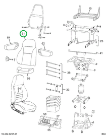 2587135C91 Cushion, Seat Back W/upholster